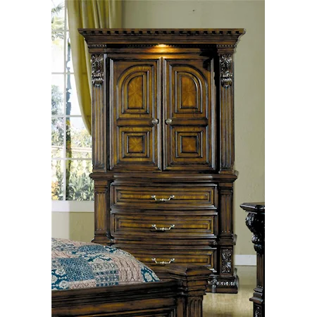 Traditional Bedroom Armoire with Doors